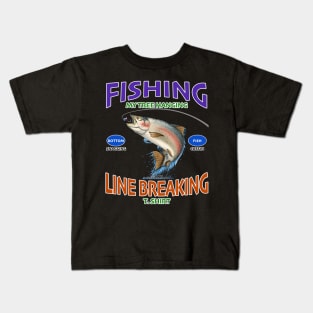 Tree Hanging Bottom Snagging Line Breaking Funny Fishing Novelty Gift Kids T-Shirt